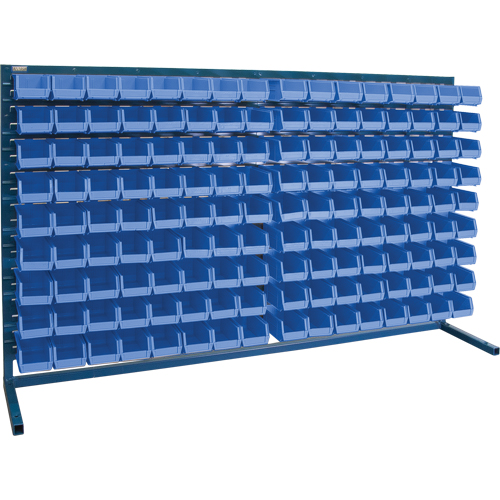 Louvered Rack with Bins, 144 Bins, 72" W x 15" D x 40" H Stor-it Systems