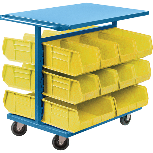Bin Cart with Bins, Double-sided, 20 bins, 24" W x 38-1/2" D x 36-1/2" H Stor-it Systems