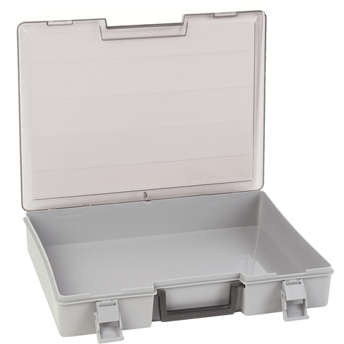 Boîte &agrave; compartiments, Plastique, 15-1/2" la x 11-3/4" p, 2-1/2" h, Gris Stor-it Systems