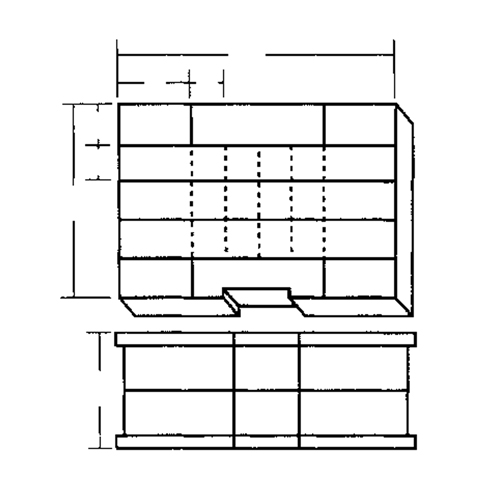 Compartment Case, Plastic, 48 Slots, 15-1/2" W x 11-3/4" D x 5" H, Grey Stor-it Systems