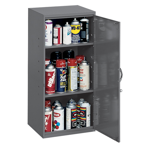 Utility Cabinet, Steel, 2 Shelves, 30" H x 13-3/4" W x 12-3/4" D, Grey Stor-it Systems