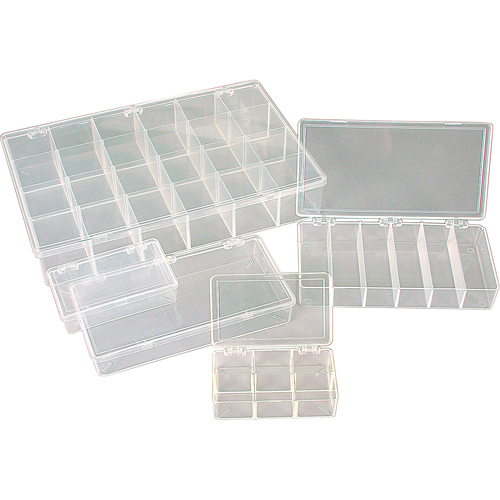 K-Resin Compartment Box, Plastic, 36 Slots, 6-9/16" W x 9-5/8" D x 1-1/2" H, Transparent Stor-it Systems