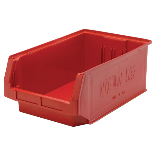 Contenants g&eacute;ants empilables, 12,375" la x 19,75" p x 7,875" h, Rouge Stor-it Systems