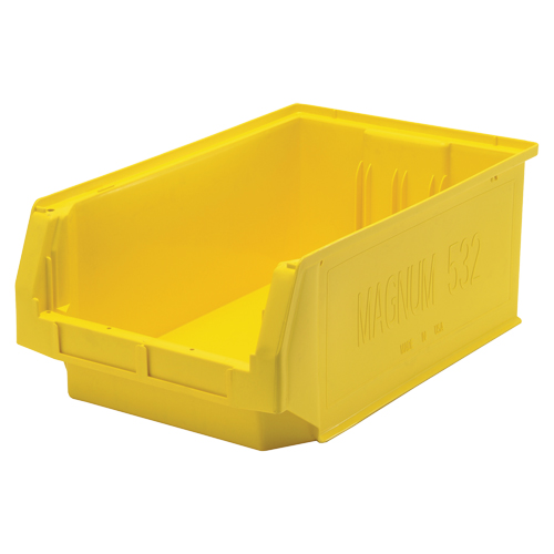 Contenants g&eacute;ants empilables, 12,375" la x 19,75" p x 7,875" h, Jaune Stor-it Systems