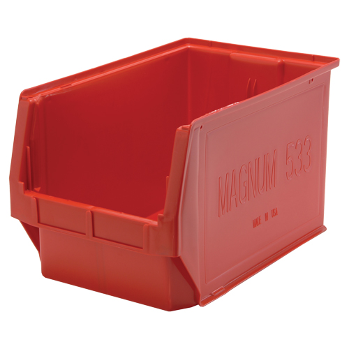 Giant Stacking Containers, 12.375" W x 19.75" D x 11.875" H, Red Stor-it Systems