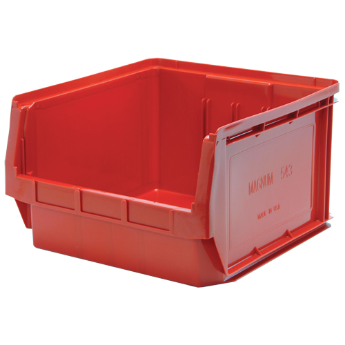 Giant Stacking Containers, 18.375" W x 19.75" D x 11.875" H, Red Stor-it Systems