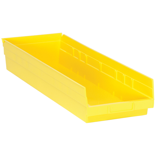 Bacs de rangement pour tablettes, 8-3/8" la x 4" H x 23-5/8" p, Jaune, Capacit&eacute; 50 lb Stor-it Systems