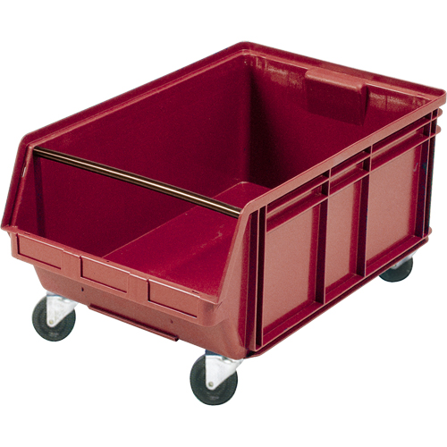 Mobile Giant Stacking Bin, 11-7/8" H x 18-3/8" W x 29" D, 150 lbs. Capacity, Red Stor-it Systems