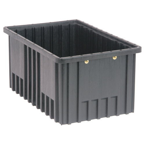 Bacs divisibles conducteurs, Polypropyl&egrave;ne, 10-7/8" la x 16-1/2" p x 8" h, Noir Stor-it Systems