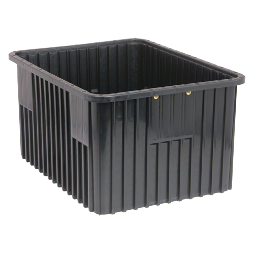 Bacs divisibles conducteurs, Polypropyl&egrave;ne, 17-1/2" la x 22-1/2" p x 8" h, Noir Stor-it Systems