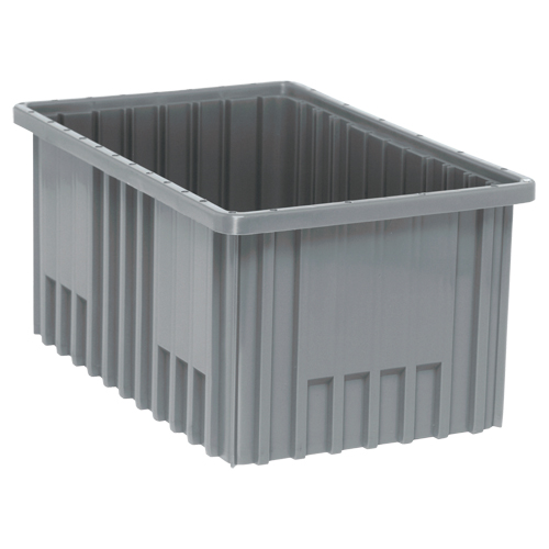 Contenants Divider Box, Plastique, 16,5" la x 10,9" p x 8" h, Gris Stor-it Systems