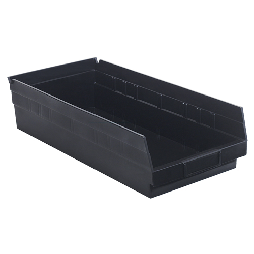 Bac pour &eacute;tag&egrave;re &eacute;conomique, 8-3/8" la, 4" h x 17-7/8" p, Noir Stor-it Systems