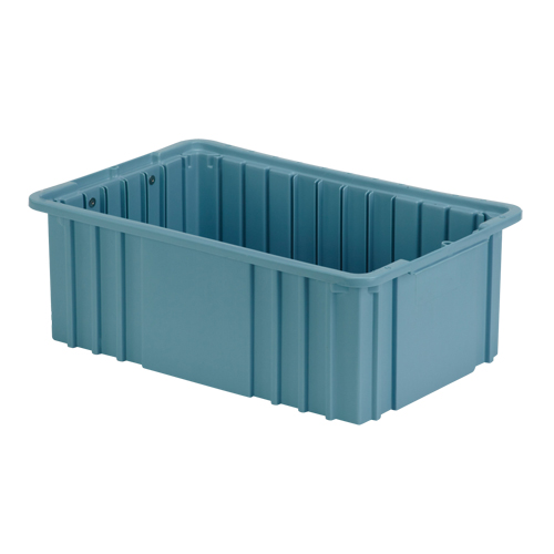 Contenant Divider Box, Poly&eacute;thyl&egrave;ne, 15,5" la x 9,9" p x 6" h, Bleu p&acirc;le Stor-it Systems