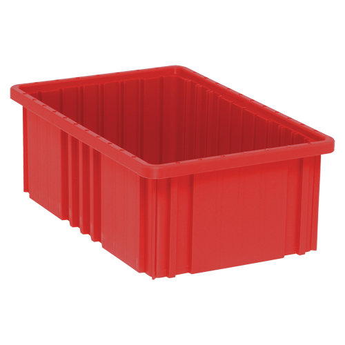Contenants Divider Box, Plastique, 16,5" la x 10,9" p x 6" h, Rouge Stor-it Systems