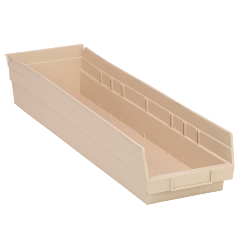 Bac pour &eacute;tag&egrave;re &eacute;conomique, 6-5/8" la, 4" h x 23-5/8" p, Ivoire Stor-it Systems