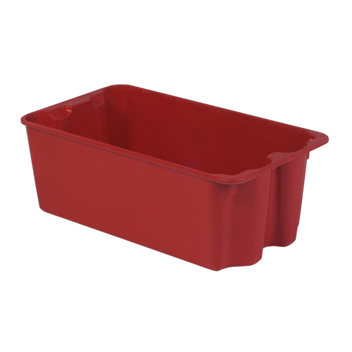 Stack-N-Nest&reg; Plexton Containers, 16.9" W x 30.6" D x 11.1" H, Red Stor-it Systems