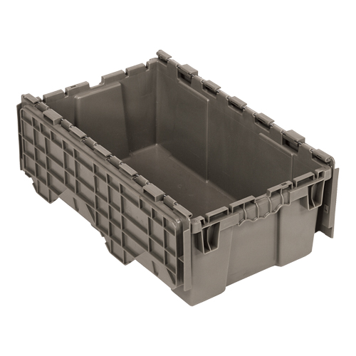 Attached-Top Distribution Container, 11-9/16" x 19-5/8' x 7-1/2", Grey Stor-it Systems