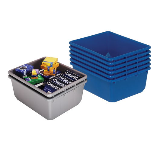 Bacs empilables en crois&eacute;, 11" la x 17,25" p x 12" h, Bleu Stor-it Systems