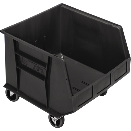 Mobile Bin, 14" H x 16-1/2" W x 18" D, 75 lbs. Capacity, Black Stor-it Systems