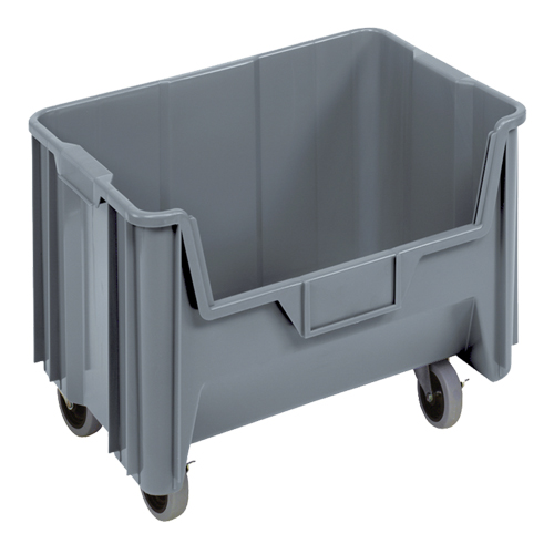 Bac g&eacute;ant mobile empilable, 12-7/16" ha x 19-7/8" la x 15-1/4" p, Capacit&eacute; de 250 lb, Gris Stor-it Systems