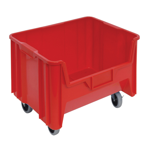Mobile Giant Stack Container, 12-7/16" H x 19-7/8" W x 15-1/4" D, 250 lbs. Capacity, Red Stor-it Systems