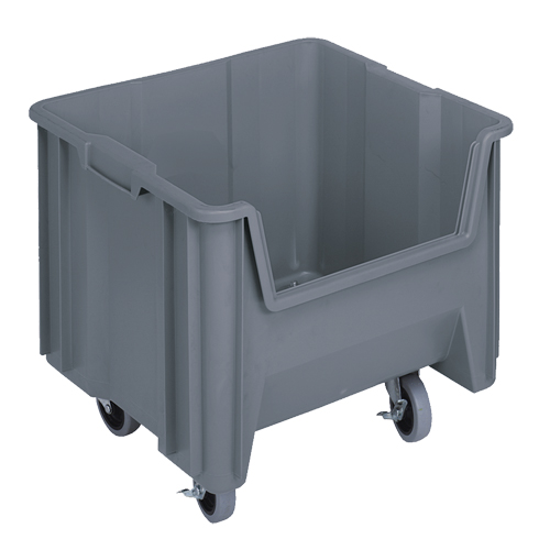 Bac g&eacute;ant mobile empilable, 12-1/2" ha x 16-1/2" la x 17-1/2" p, Capacit&eacute; de 250 lb, Gris Stor-it Systems