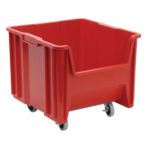 Bac g&eacute;ant mobile empilable, 12-1/2" ha x 16-1/2" la x 17-1/2" p, Capacit&eacute; de 250 lb, Rouge Stor-it Systems