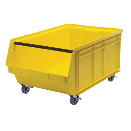 Mobile MAGNUM Bin, 14-7/8" H x 18-3/8" W x 29" D, 150 lbs. Capacity, Yellow Stor-it Systems