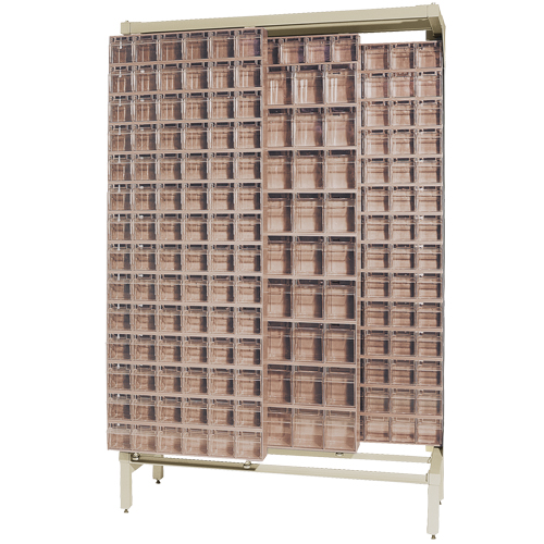 Syst&egrave;me de stockage &agrave; glissi&egrave;re &agrave; bacs basculants autonome, 48" la x 18" p x 77" h, 303 tiroirs Stor-it Systems