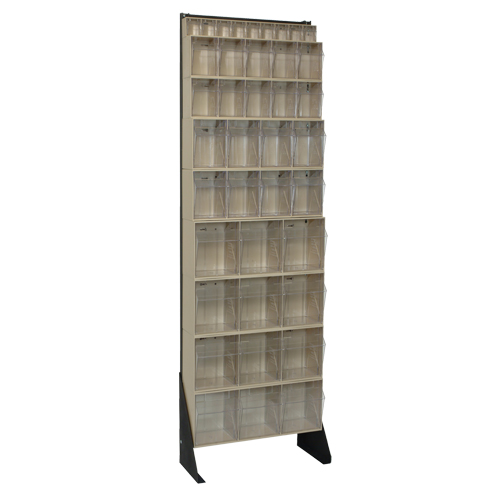 Tip-Out Bins Stand, 23-5/8" W x 8" D x 75" H, 36 Drawers Stor-it Systems