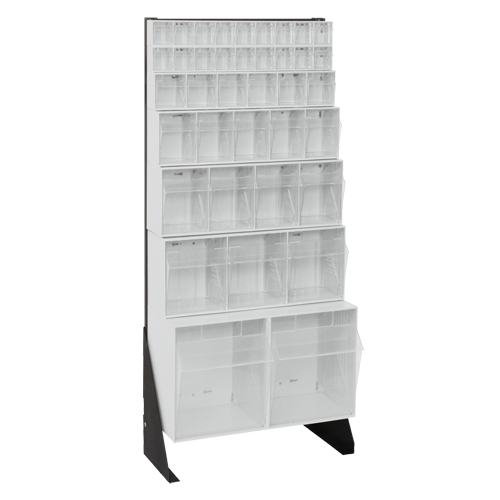 Tip-Out Bins Stand, 23-5/8" W x 8" D x 52" H, 38 Drawers Stor-it Systems