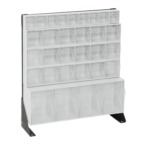 Tip-Out Bins Stand, 23-5/8" W x 8" D x 28" H, 31 Drawers Stor-it Systems