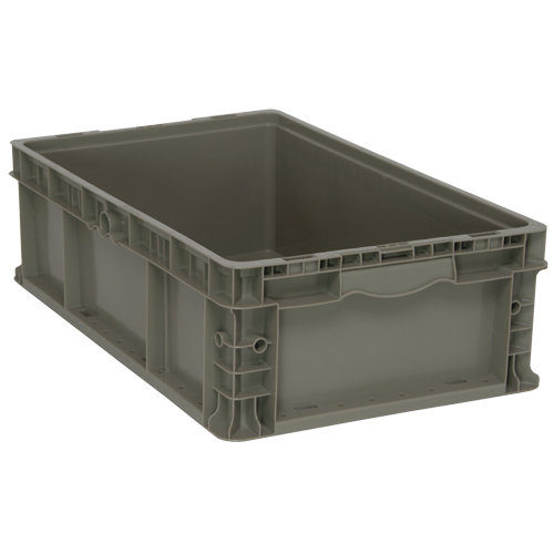 Contenant pliable et empilable, 15" la x 24" p x 7,5" h, Gris Stor-it Systems