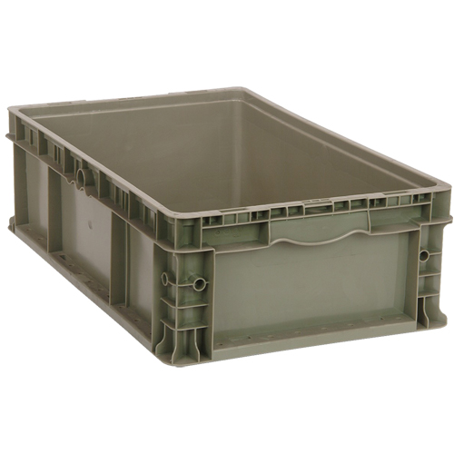 Stacking Container, 15" W x 15" D x 9.5" H, Grey Stor-it Systems