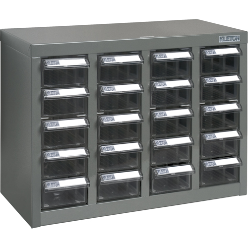 Casiers pour pi&egrave;ces KPC-600, Acier, 20 tiroirs, 18-1/3" x 8-2/3" x 13-3/4", Gris Stor-it Systems