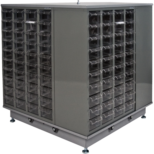Casiers pour pi&egrave;ces KPC-600, Acier galvanis&eacute;, 40 tiroirs, 18-3/10" x 8-7/10" x 25-3/10", Gris Stor-it Systems