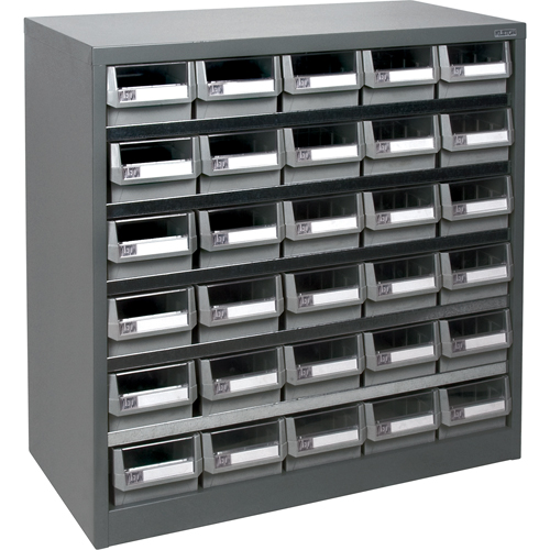 KPC-HD Heavy-Duty Parts Cabinet, Galvanized Steel, 30 Drawers, 34-3/5" x 15-7/10" x 34-3/5", Grey Stor-it Systems