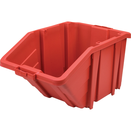 Bac g&eacute;ant en plastique, 15-1/2" la x 13" H x 25" p, Rouge, Capacit&eacute; 200 lb Stor-it Systems