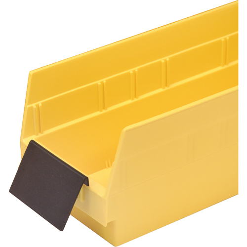 Bacs de rangement pour tablettes - Porte-&eacute;tiquettes de forme allong&eacute;e Stor-it Systems