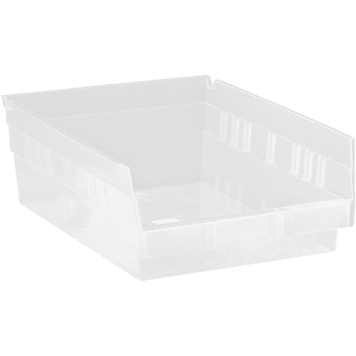 Bacs de rangement pour tablettes, 8-3/8" la x 4" H x 11-5/8" p, Transparent, Capacit&eacute; 30 lb Stor-it Systems