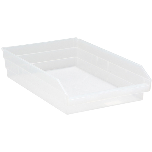 Bacs de rangement pour tablettes, 11-1/8" la x 4" H x 17-7/8" p, Transparent, Capacit&eacute; 40 lb Stor-it Systems