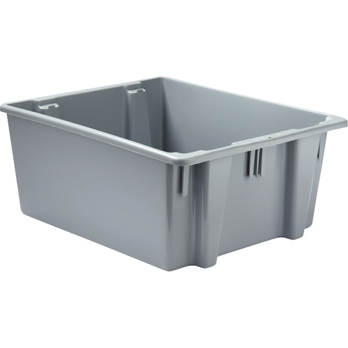 Stack & Nest Palletote Box, 10" x 19.5" x 23.5", Grey Stor-it Systems
