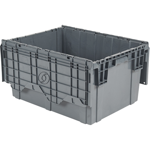 Contenants de distribution Flipak en plastique poly&eacute;thyl&egrave;ne (PE), 39" x 14" x 13", Gris Stor-it Systems