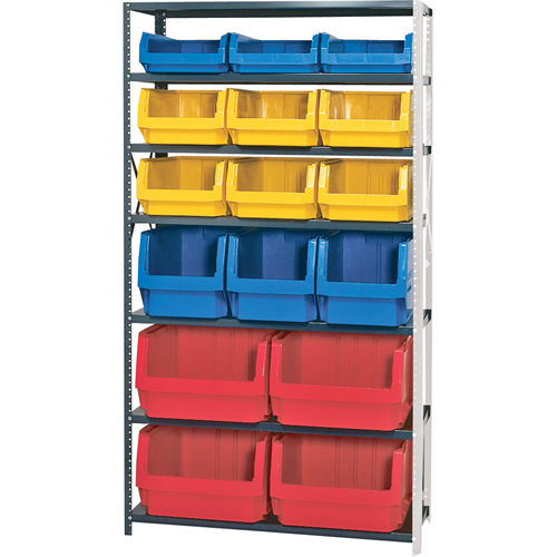 &eacute;l&eacute;ment de rayonnage avec bacs empilables, Acier, Bac Magnum, Capacit&eacute; 650 lb, 42" la x 76" h Stor-it Systems