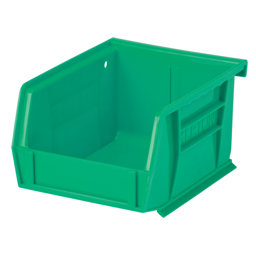 Bac empilable & &agrave; suspendre, 4-1/8" la, 3" h x 5-3/8" p, Vert Stor-it Systems
