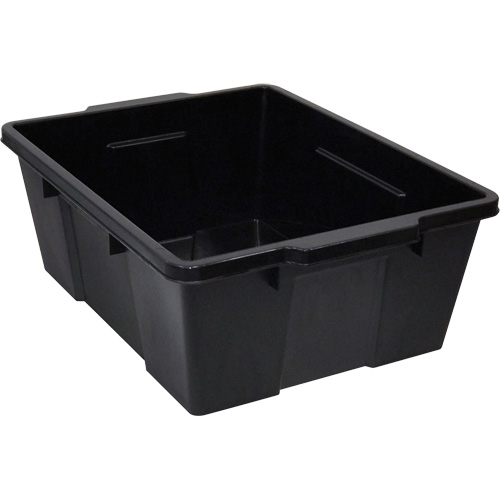 Plastic Latch Container, 15.875" W x 21" D x 7.75" H, Black Stor-it Systems