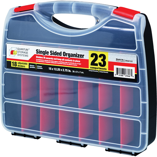 Plastic Compartment Box, 12-1/4" W x 15" D x 2-3/4" H, 23 Compartments Stor-it Systems