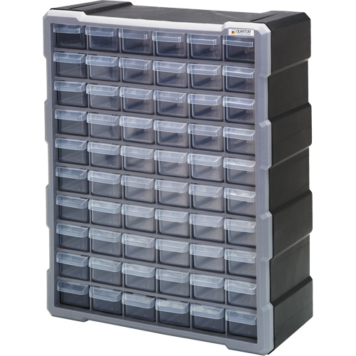 Armoire &agrave; tiroir, Plastique, 60 tiroirs, 15" x 6-1/4" x 18-3/4", Noir Stor-it Systems