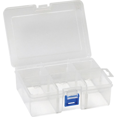 Boîte &agrave; compartiments en plastique, 4,75" la x 6,75" p x 2,25" h, 6 compartiments Stor-it Systems