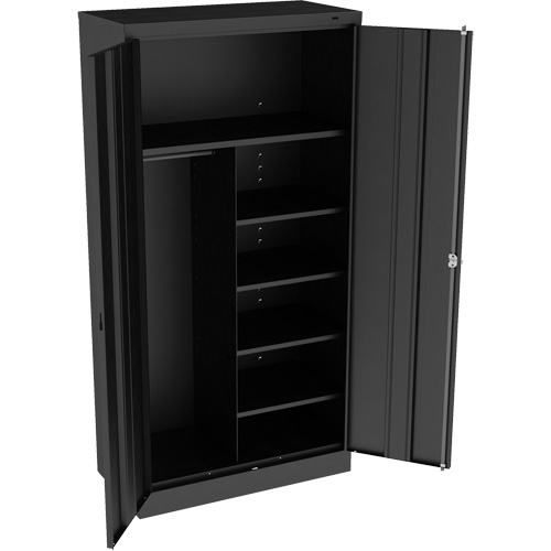 Combination Cabinet, 36" W x 18" D x 72" H, Black Stor-it Systems